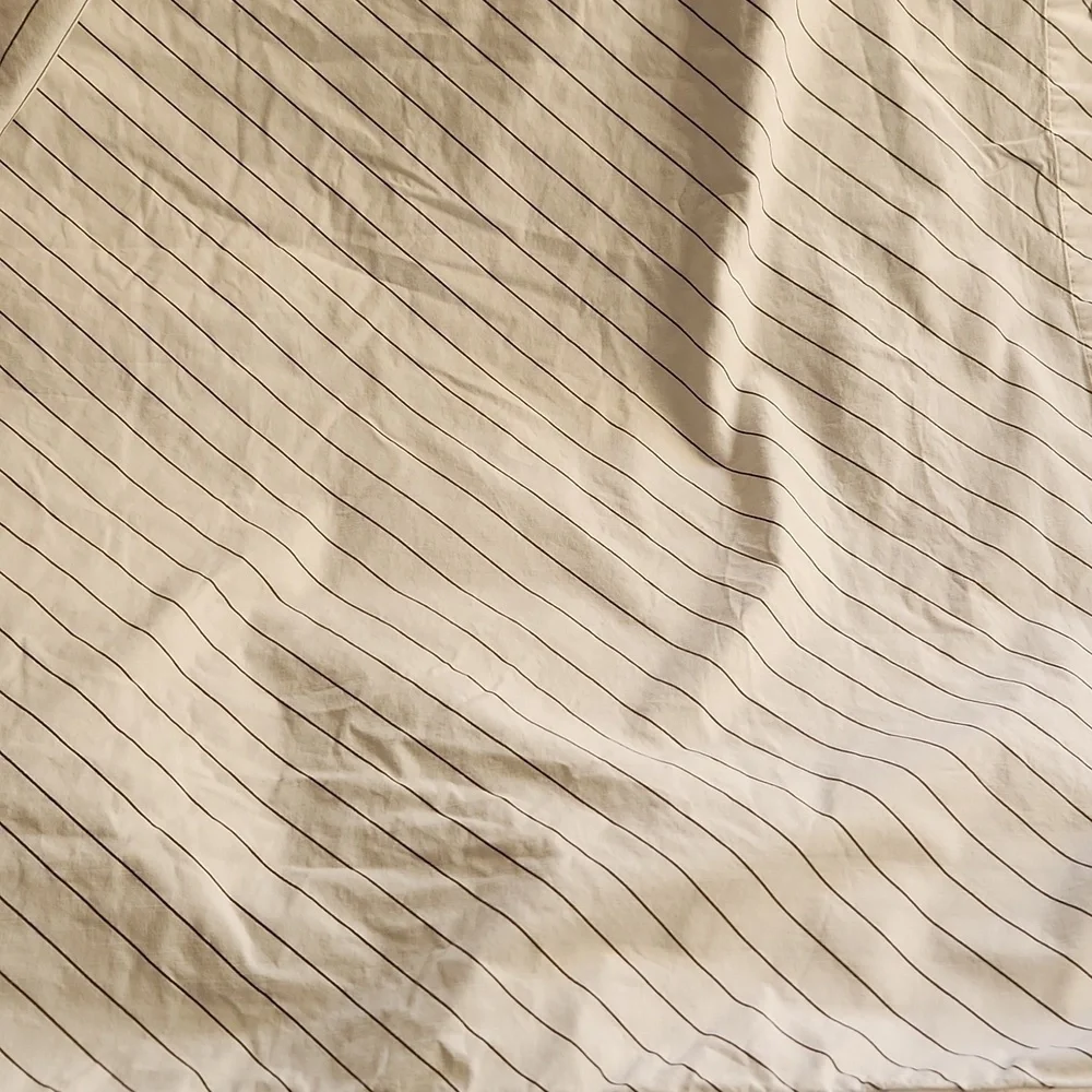 Lacoste Doubles Collection White Striped Cotton Duvet Set Sz Full